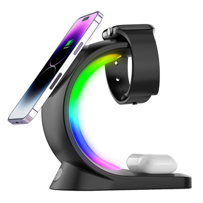 Magnetic Wireless Charger Fast Charging For Smart Phone 4 In 1